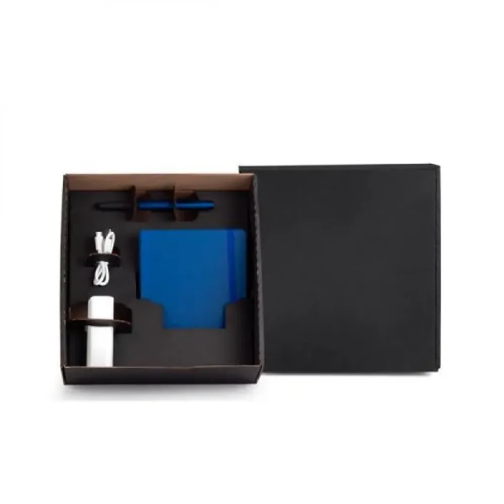 CONJ. CADERNETA, CANETA E CARREGADOR - 3 PEÇAS-KT-9044S