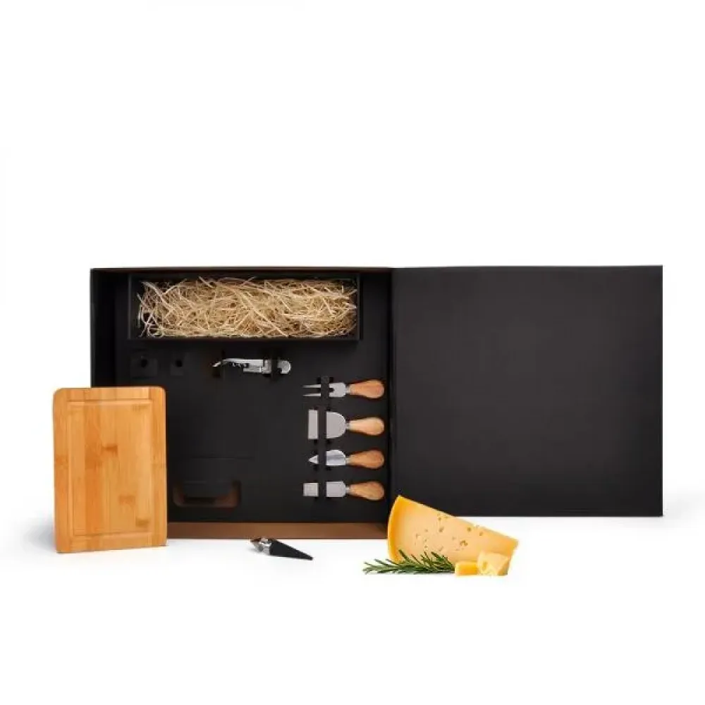 KIT QUEIJO E VINHO - 7 PÇS - NÃO ACOMPANHA GARRAFA-KT-90464-SM