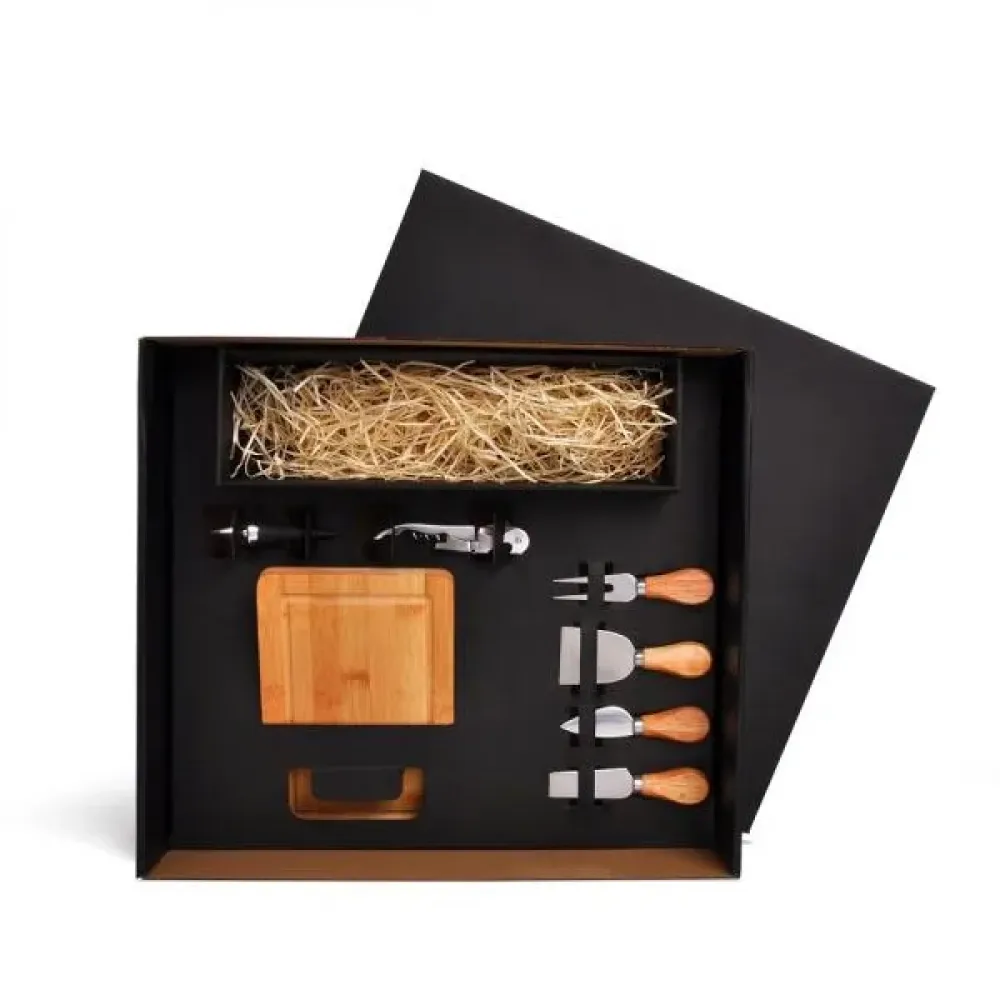 KIT QUEIJO E VINHO - 7 PÇS - NÃO ACOMPANHA GARRAFA