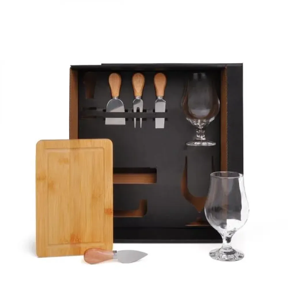 CONJUNTO PARA QUEIJO / CERVEJA - 7 PÇS