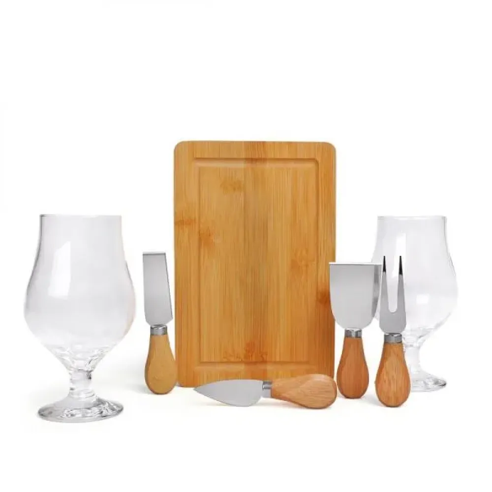 CONJUNTO PARA QUEIJO / CERVEJA - 7 PÇS