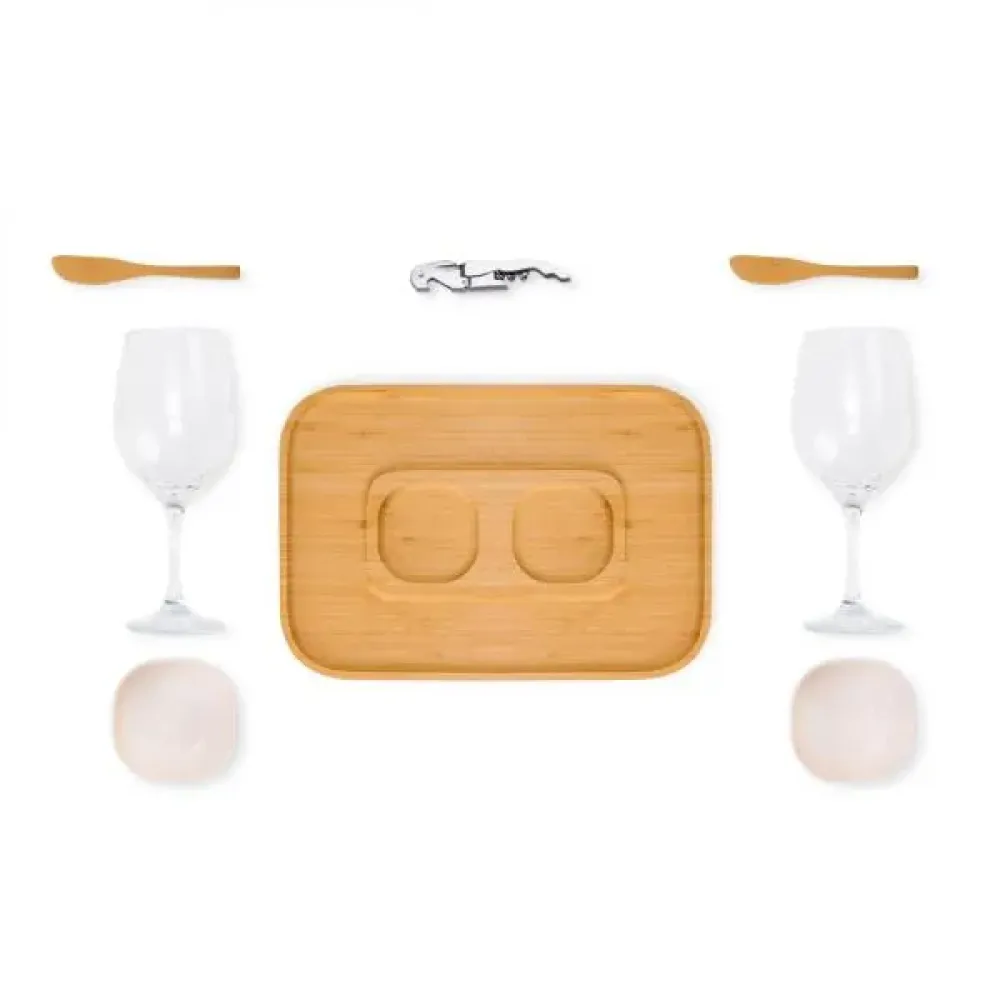 KIT PETISCO E VINHO - 8 PÇS