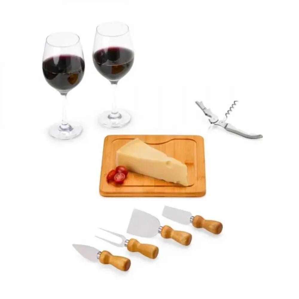 KIT PARA QUEIJO E VINHO - 8 PÇS