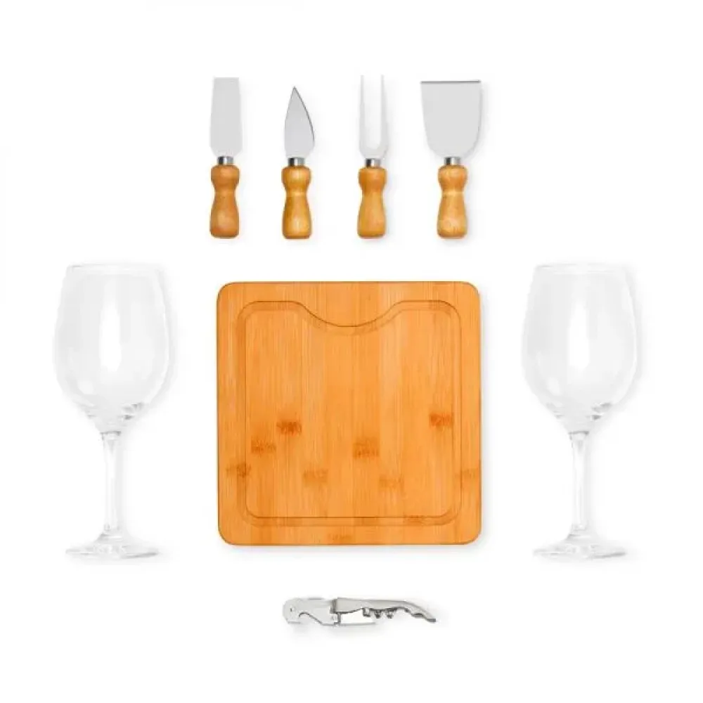 KIT PARA QUEIJO E VINHO - 8 PÇS