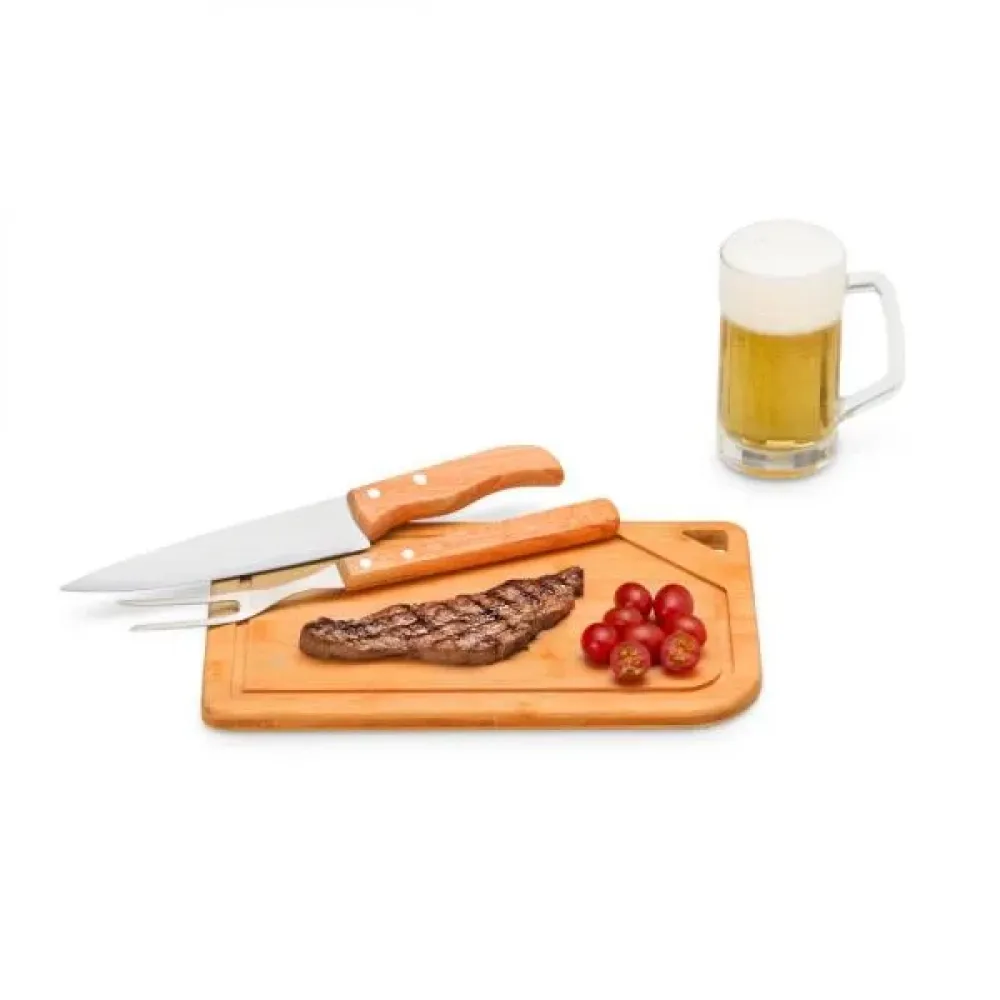KIT PARA CHURRASCO E CERVEJA - 4 PÇS