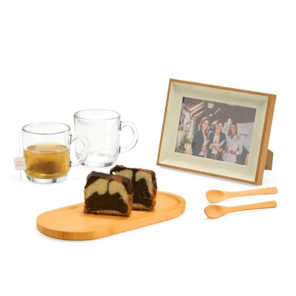 KIT PARA CAFÉ/CHÁ E PORTA RETRATO - 6 PÇS