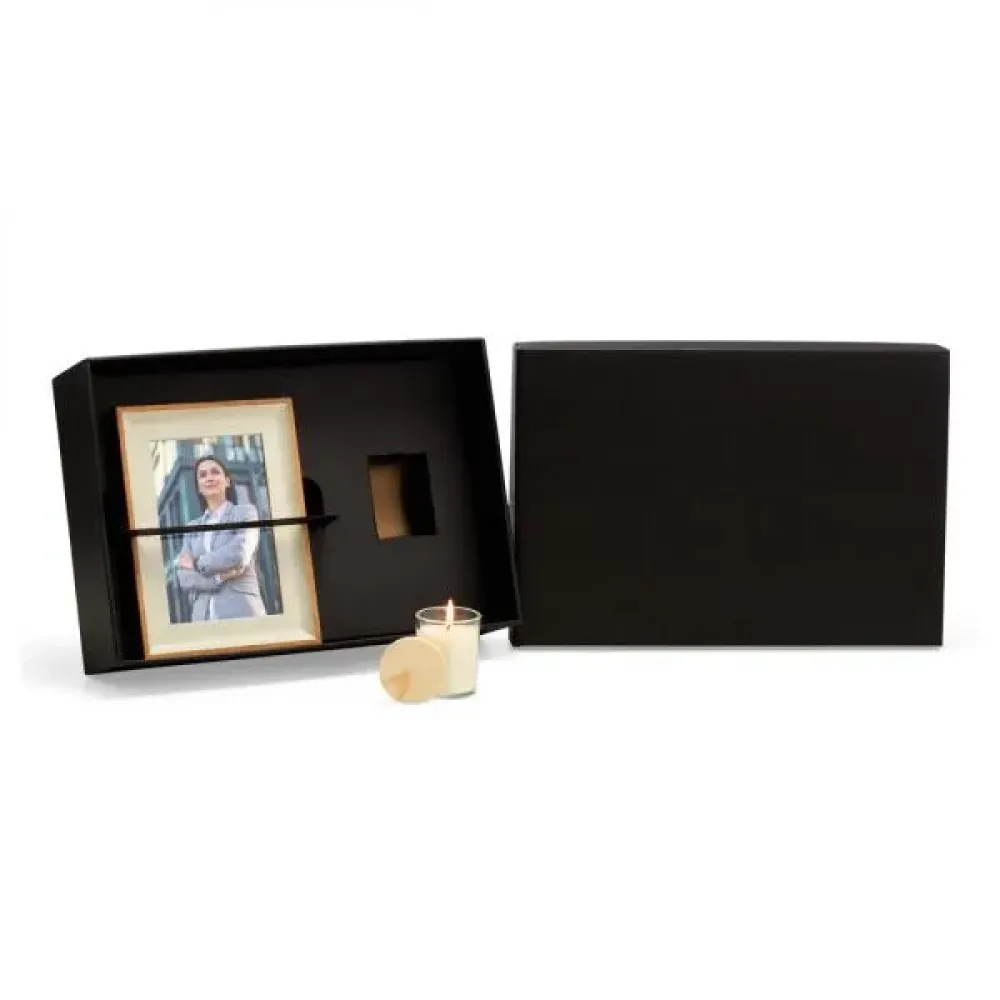 KIT PORTA RETRATO E VELA AROMÁTICA - 2 PÇS