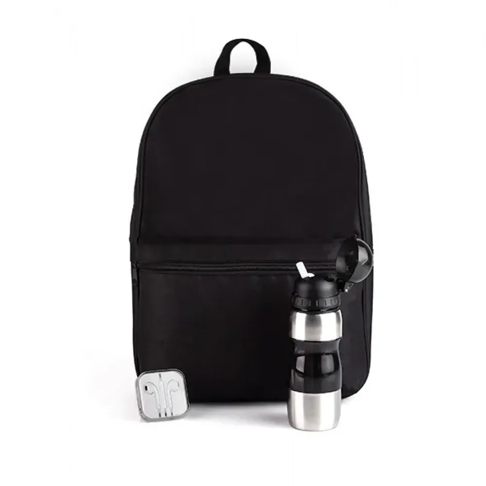 KIT MOCHILA, SQUEEZE E FONE - 3 PÇS-KT-9049D