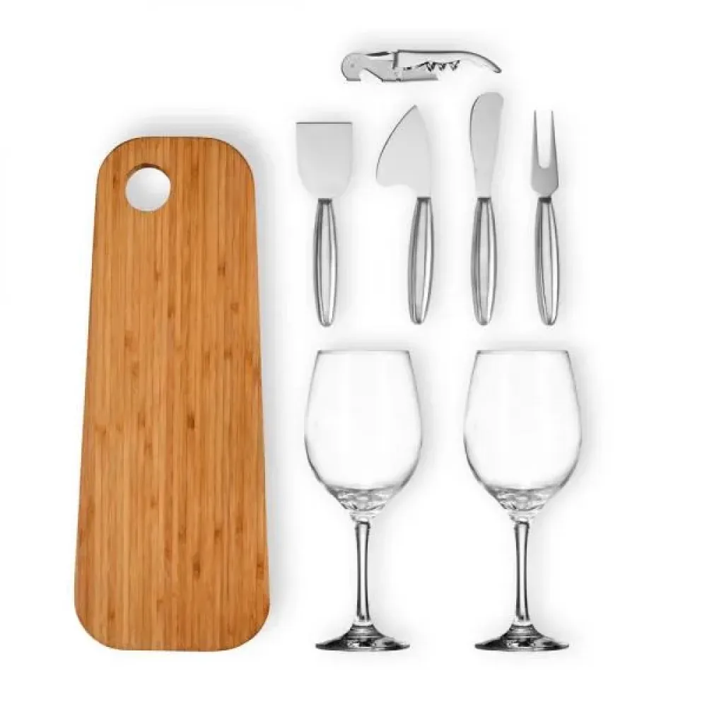 KIT PARA PETISCO E VINHO - 8 PÇS