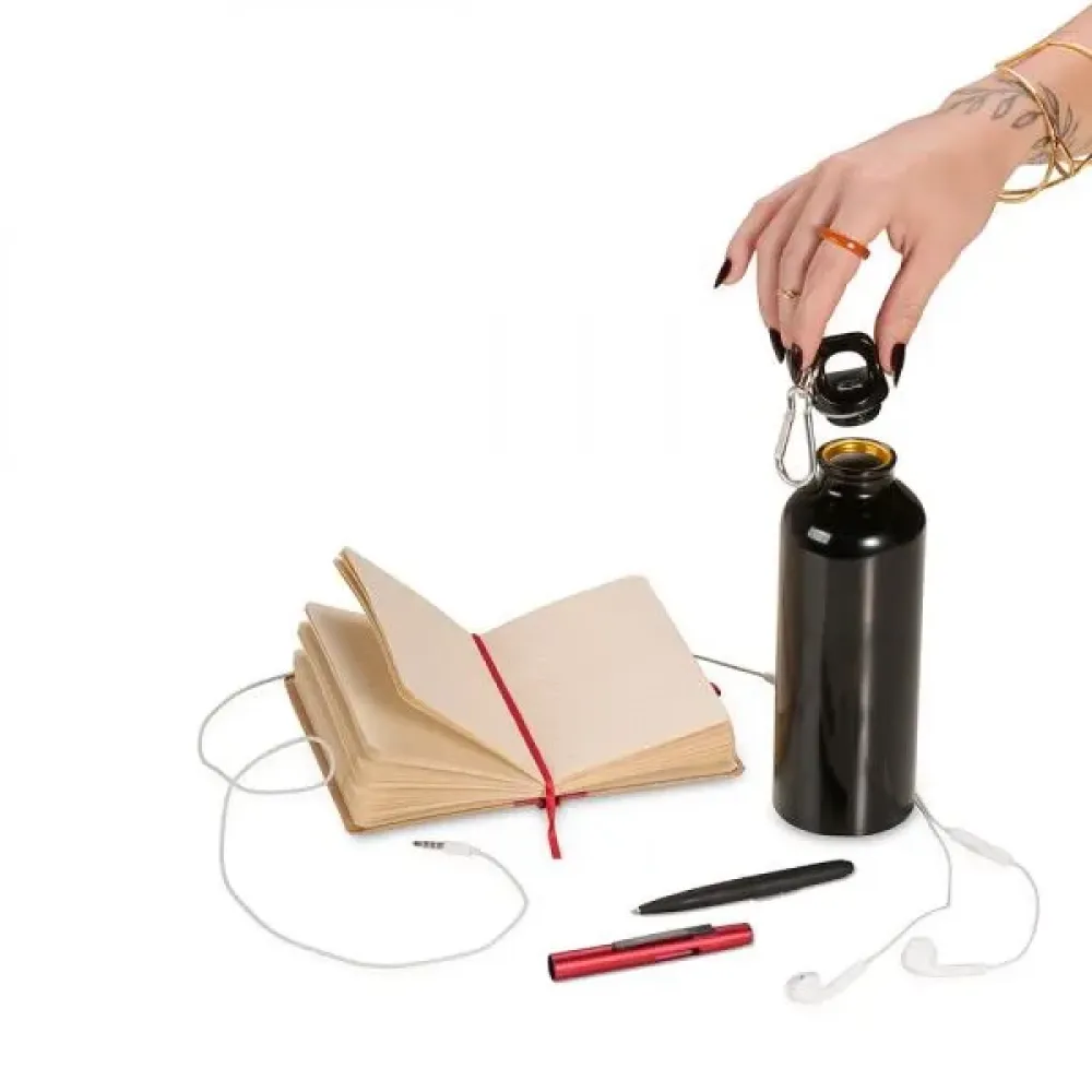 KIT SQUEEZE, FONE, CADERNO E CANETA - VERMELHO - 4 PÇS