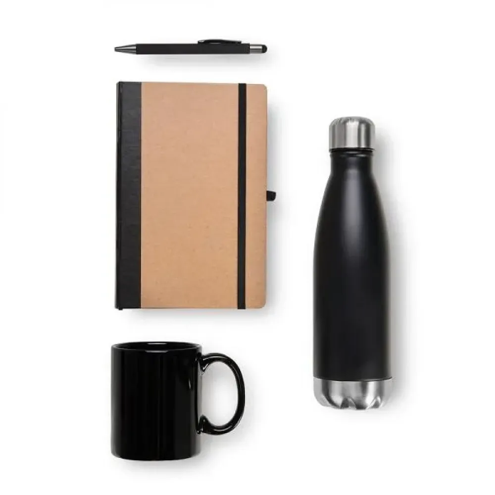 KIT ESCRITÓRIO - PRETO - 4 PÇS