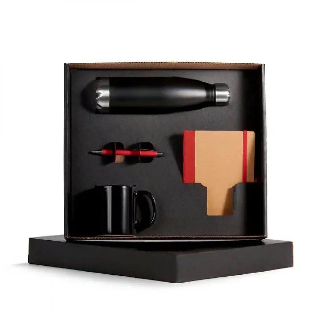 KIT ESCRITÓRIO - VERMELHO - 4 PÇS