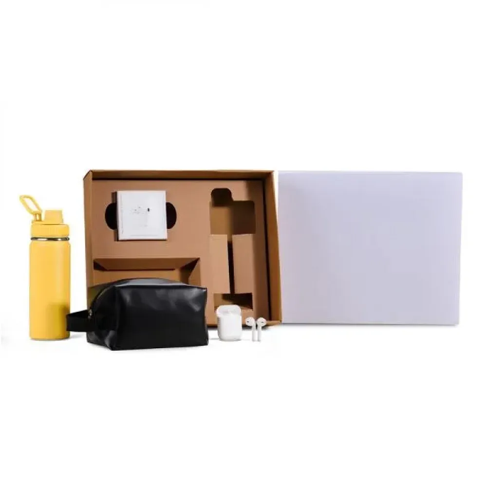 KIT GARRAFA, NECESSAIRE E FONE - 3 PÇS-KT-90531-BCO