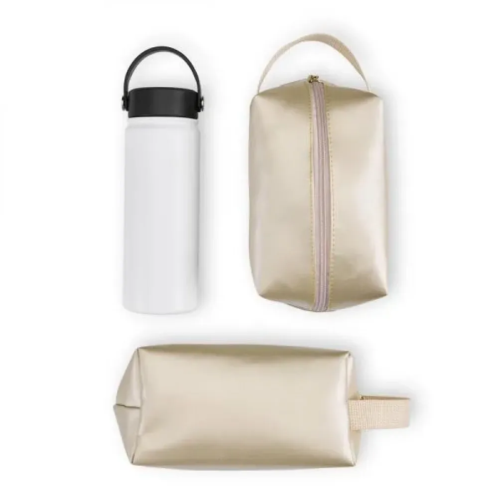 KIT NECESSAIRE E GARRAFA - 2 PÇS