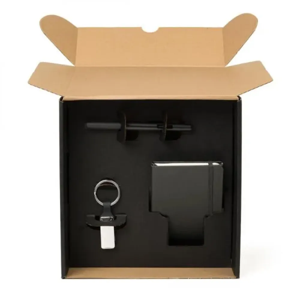 KIT CHAVEIRO, CADERNO E CANETA - 3 PÇS