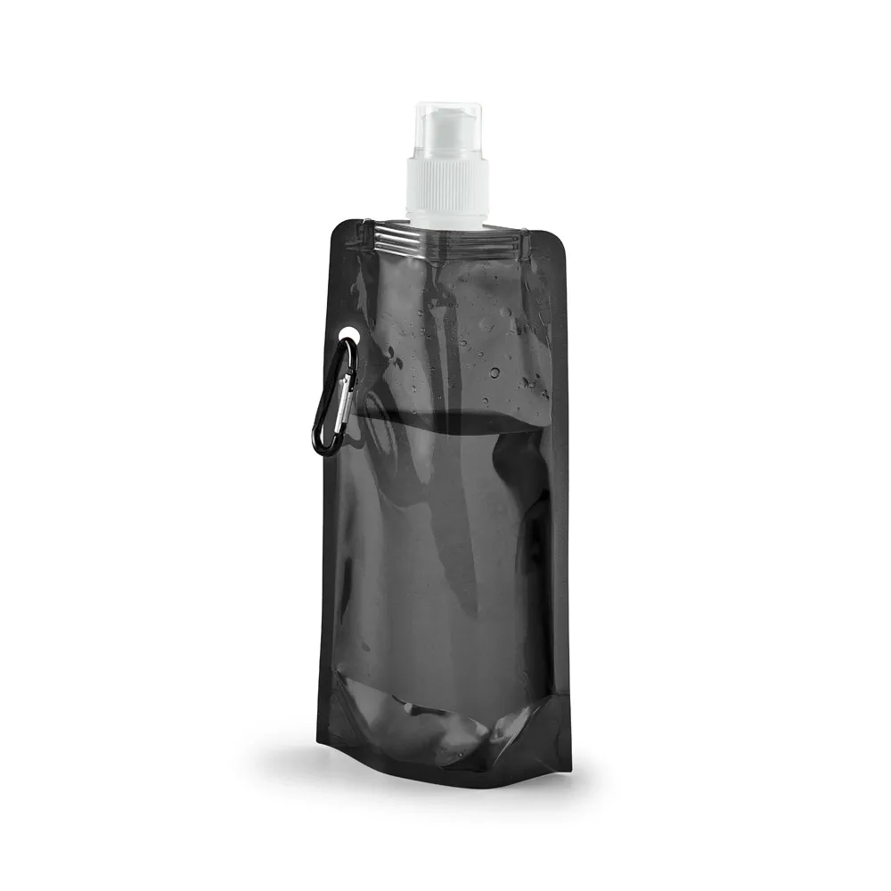 KWILL. Squeeze dobrável em PE com sistema "push-pull" e acabamento translúcido (460 mL)