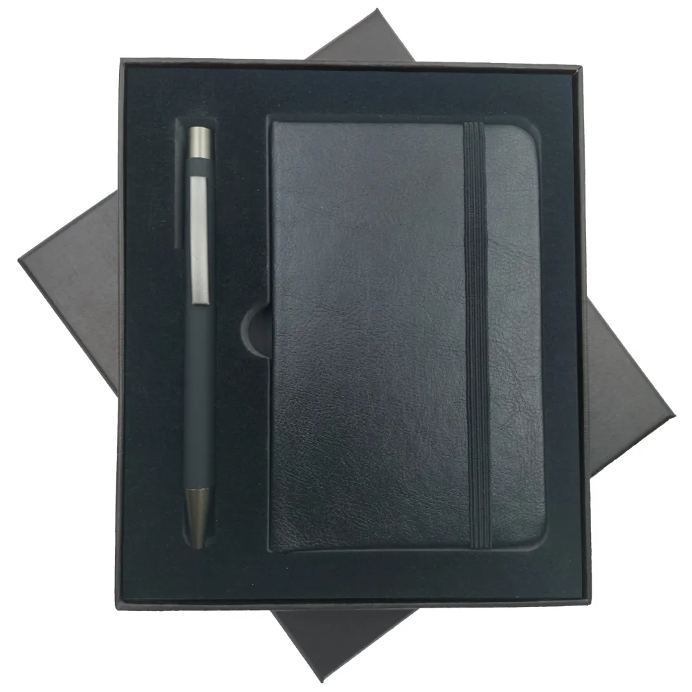 Kit Bloco de Anotações, Caneta e Caixa-A6-6+307B+A6-BOX