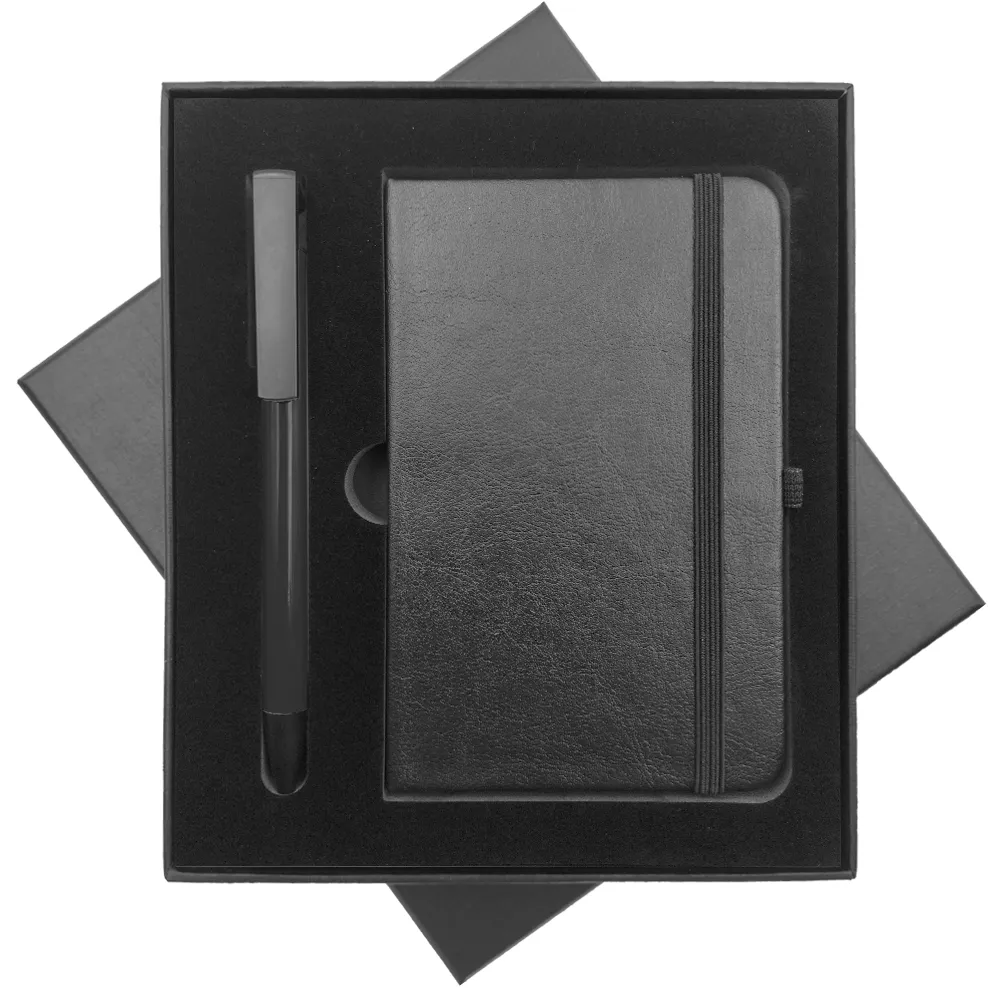 Kit Bloco de Anotações, Caneta e Caixa-A6-P+YJ2003+A6-BOX