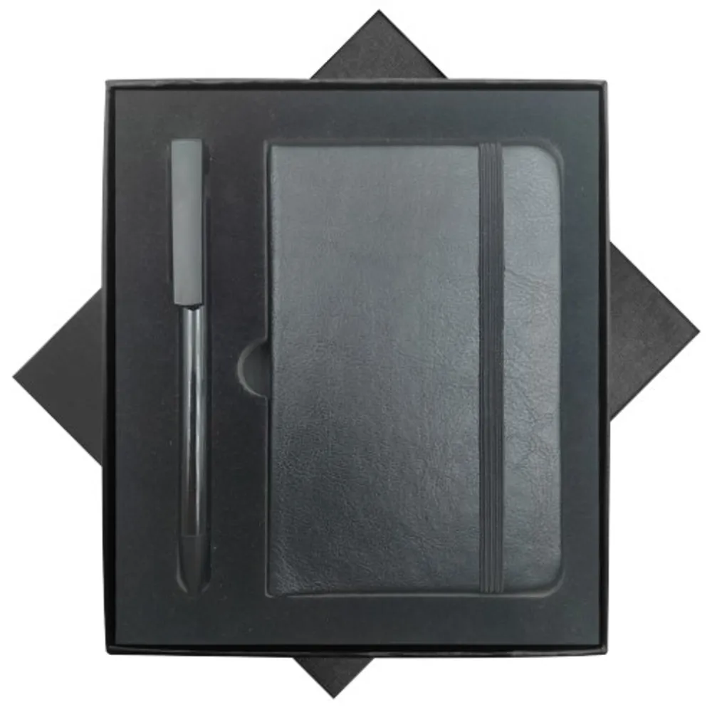 Kit Bloco de Anotações, Caneta e Caixa-A6-6+YJ2003+A6-BOX