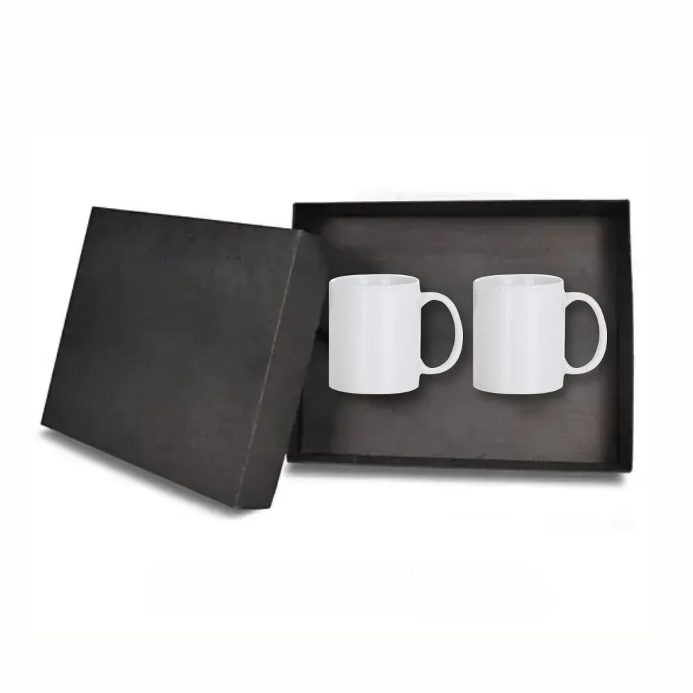 Kit Boas-Vindas 31 - Brindes Onboarding - 2 Canecas de Cerâmica Branca-2582