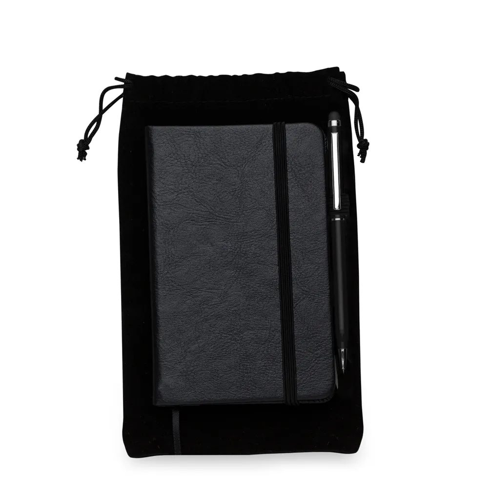 #Kit Caderneta tipo Moleskine com Caneta-13385-PRE