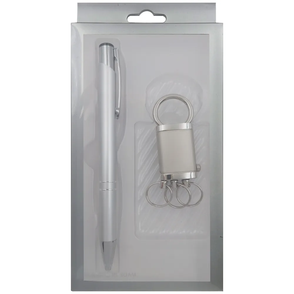 Kit Caneta E Chaveiro Em Metal-9997B+B005587+PVC2IN1