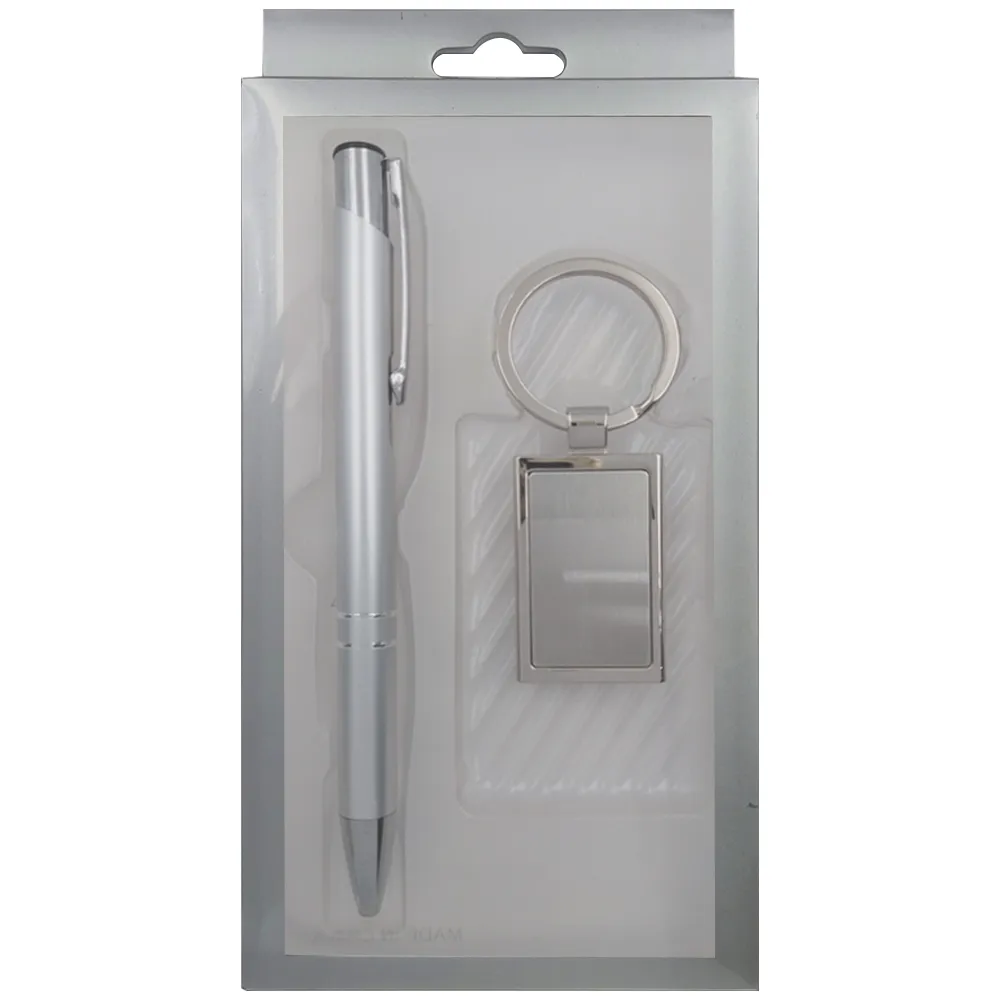 Kit Caneta E Chaveiro Em Metal-9997B+HJ1955+PVC2IN1
