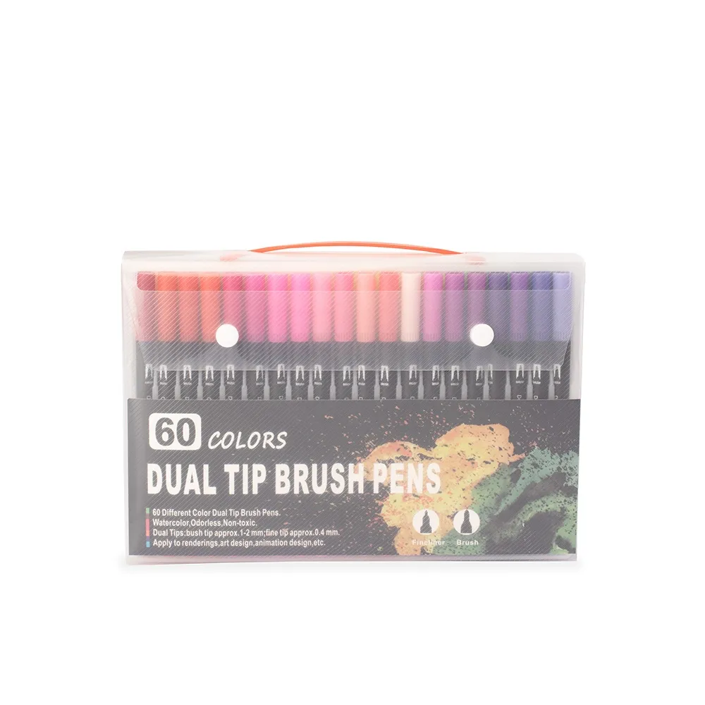 Imagem do produto Kit Canetinhas Ponta Dupla 60 Cores
