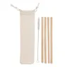 Imagem destacada do produto Kit Canudos de Bambu com Escova de Limpeza
