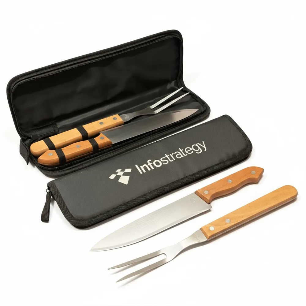 Kit Churrasco 2 Peças – Personalizado com Estojo e Cabo de Madeira-07447