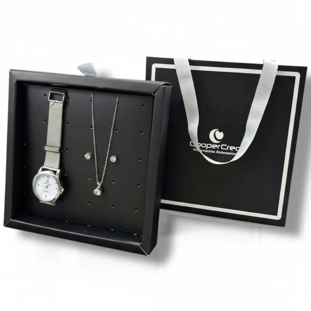 *Kit Relógio Feminino com Colar e Brincos – Brinde Corporativo Personalizado