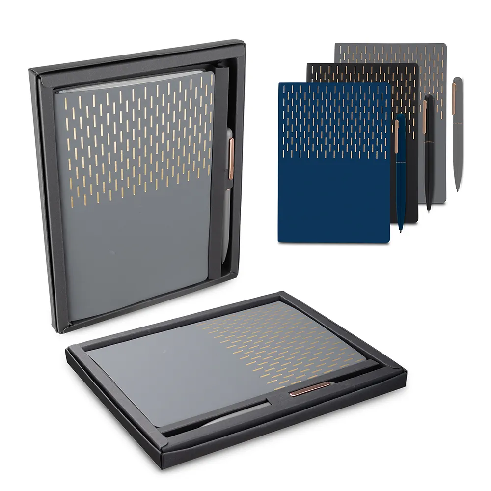 Kit Escritório A5 Capa em PU e Caneta Metalica-CAD450