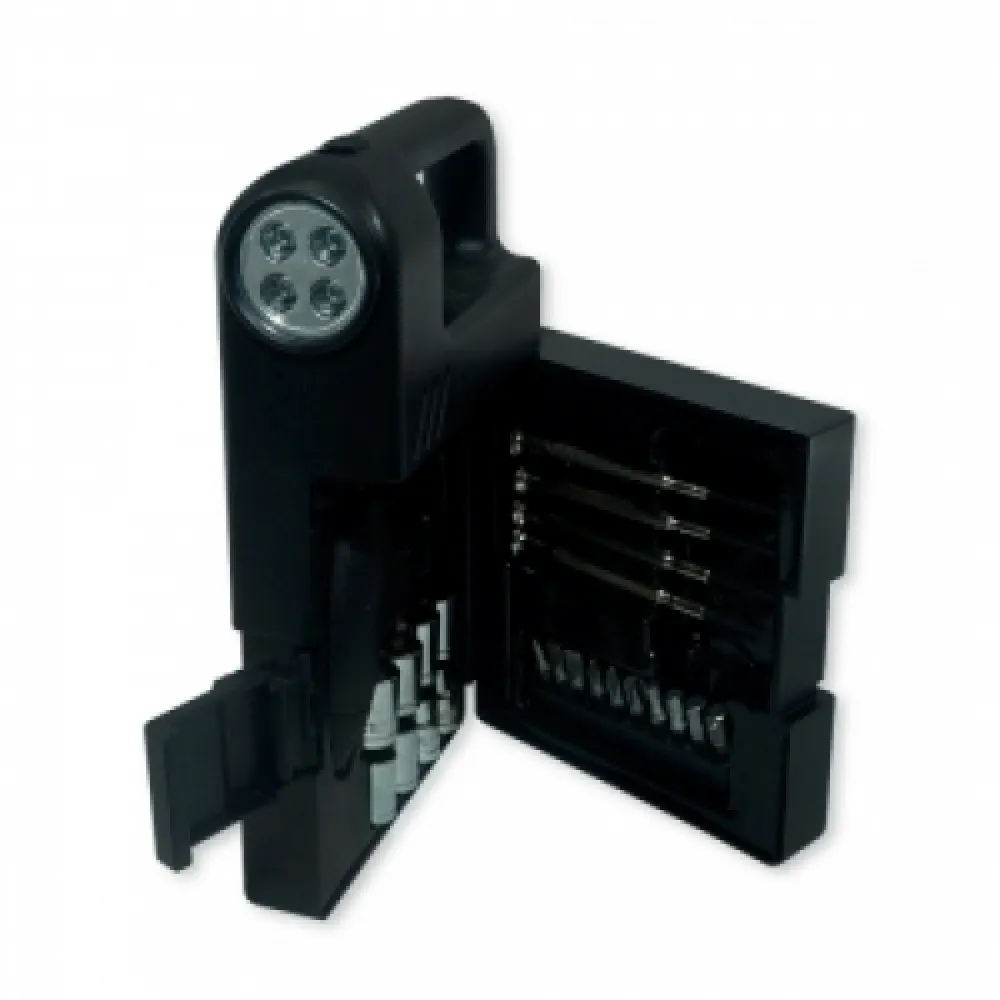 #Kit Ferramenta 24 Peças com Lanterna