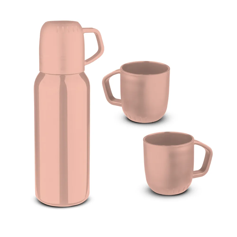 Kit Garrafa Térmica PÊSSEGO