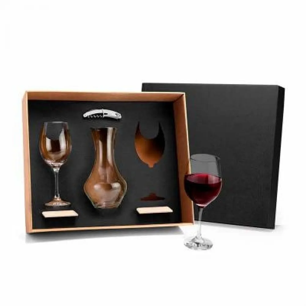 Kit Para Vinho Com Taças - 6 Pçs-BC0010SM