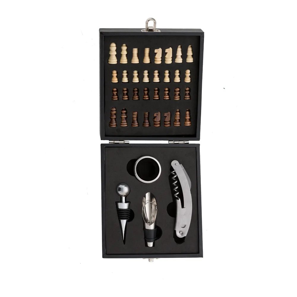 #Kit Vinho Xadrez 4 peças-04450