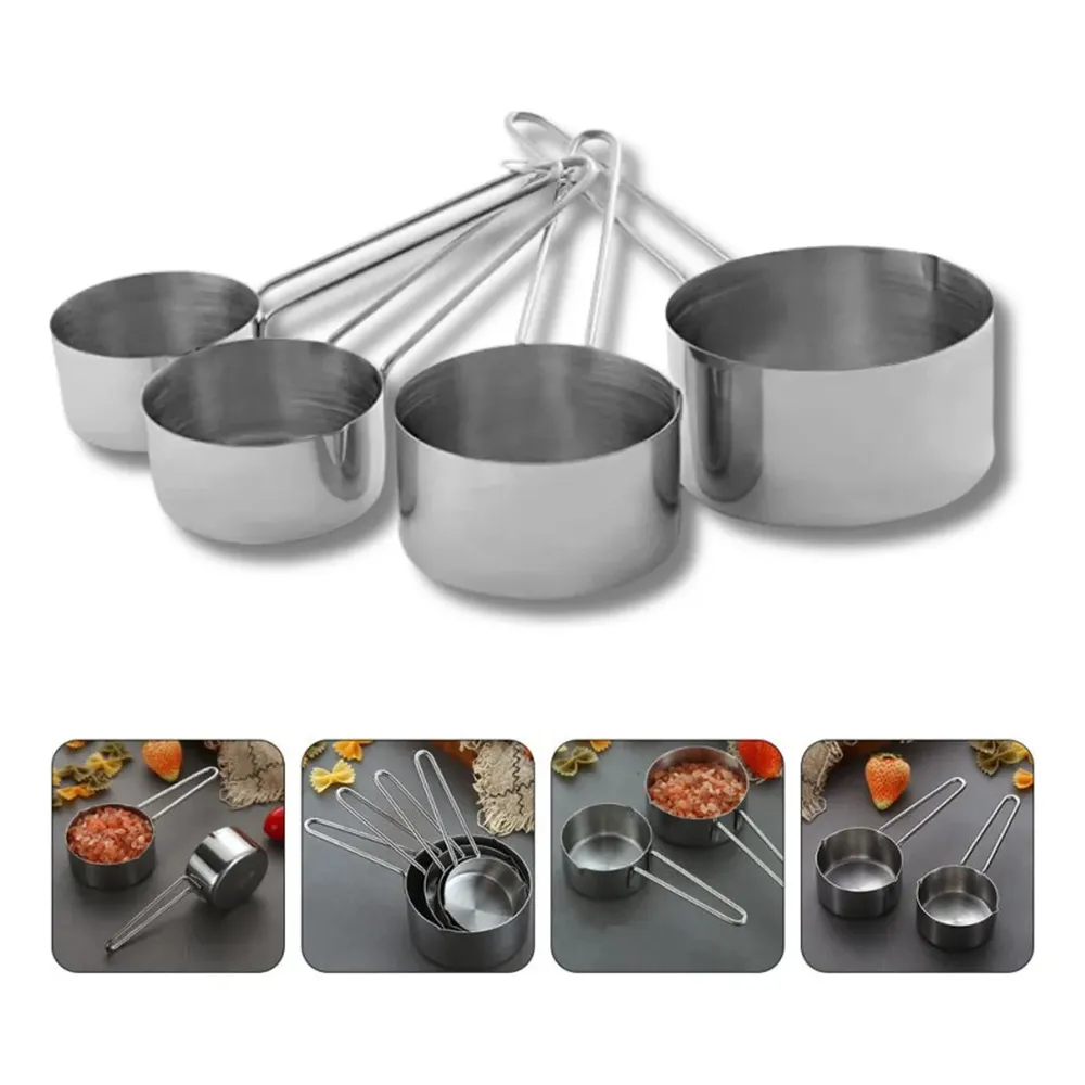 Kit Xícaras Medidoras Aço Inox Produtos de Bar 60ml a 250ml-KXMAIPB