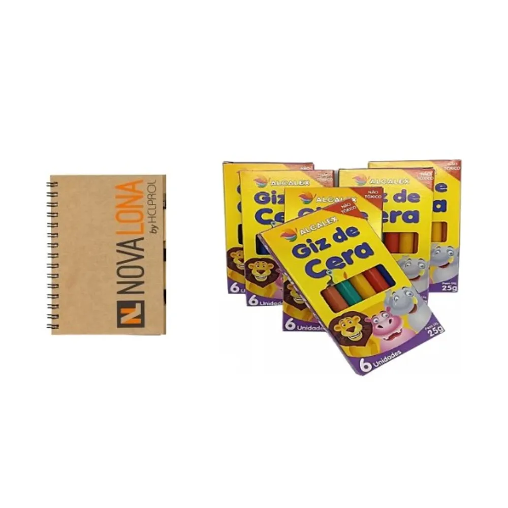 Kit bloco ecologico + giz de cera -18093CB