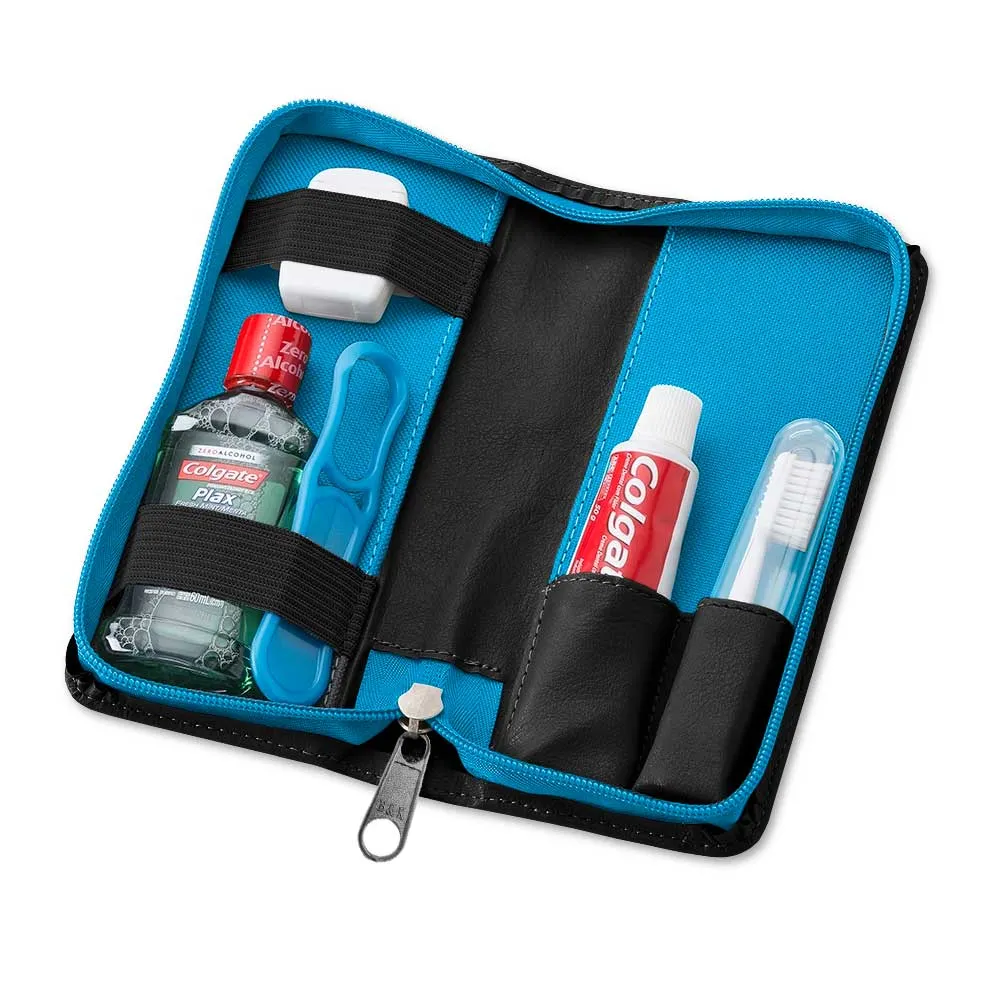 Kit de higiene ou cuidados pessoais com zíper