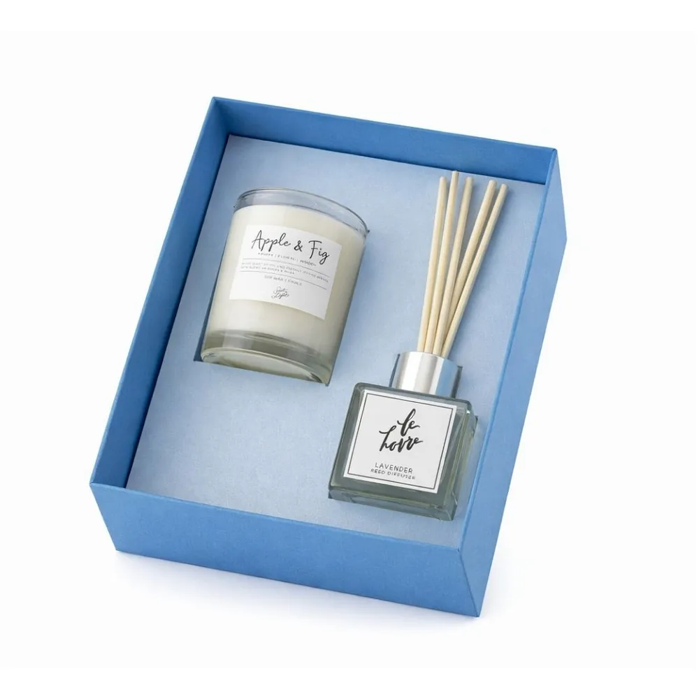 Kit difusor 250ml com vela aromática 250g em caixa personalizada-KITVA01