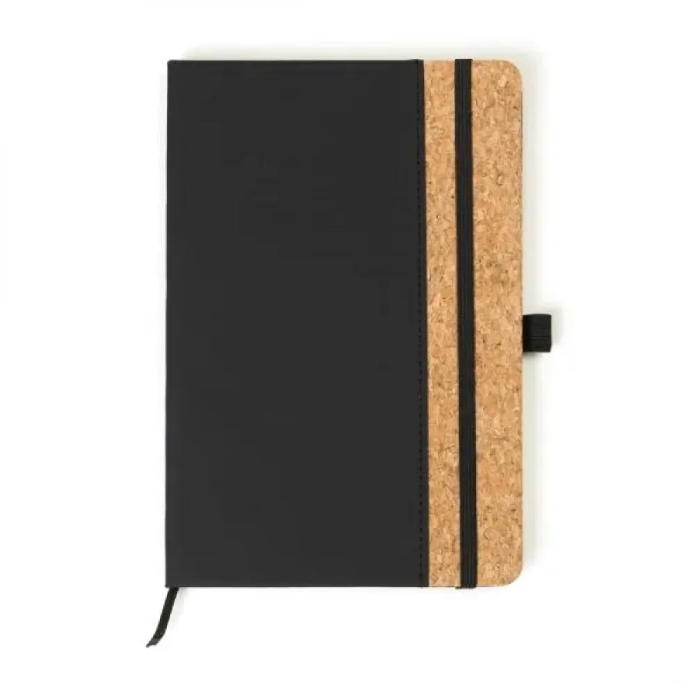 CADERNO C/ PAUTA - PRETO - 14X21CM