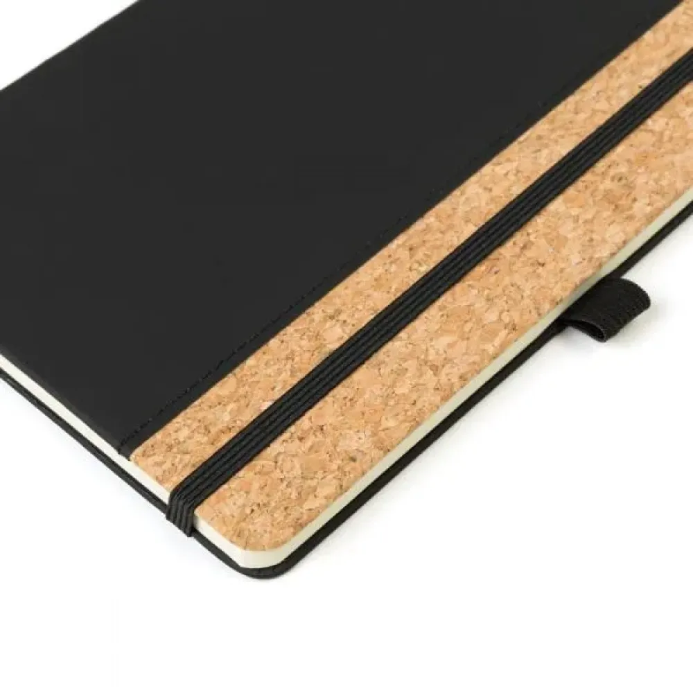 CADERNO C/ PAUTA - PRETO - 14X21CM