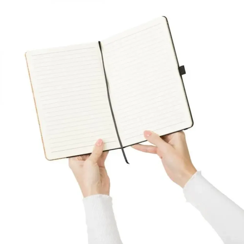 CADERNO C/ PAUTA - PRETO - 14X21CM