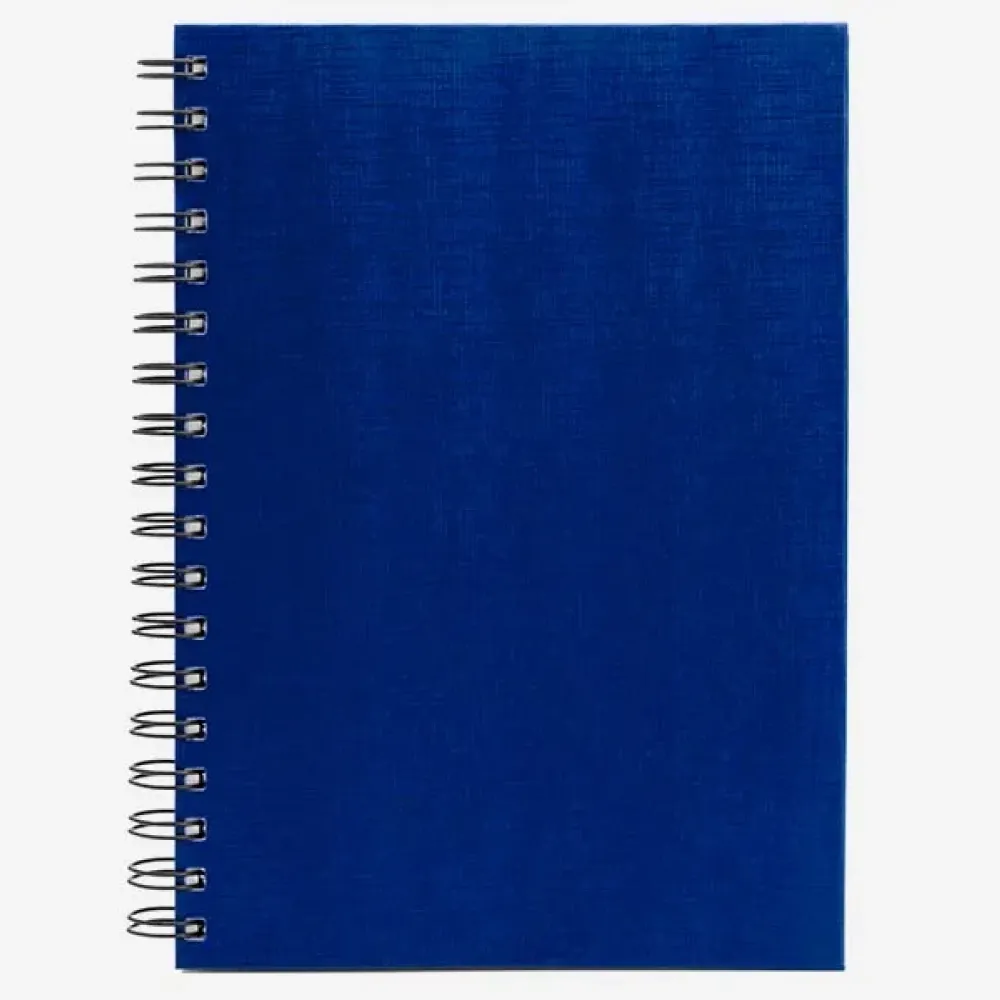 CADERNO PAUTADO COM WIRE-O - AZUL - 23,5X18CM - 100 FLS