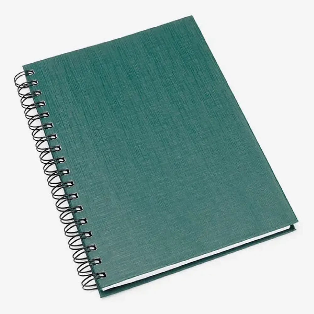 CADERNO PAUTADO COM WIRE-O - VERDE - 23,5X18CM - 100 FLS-LE-30605