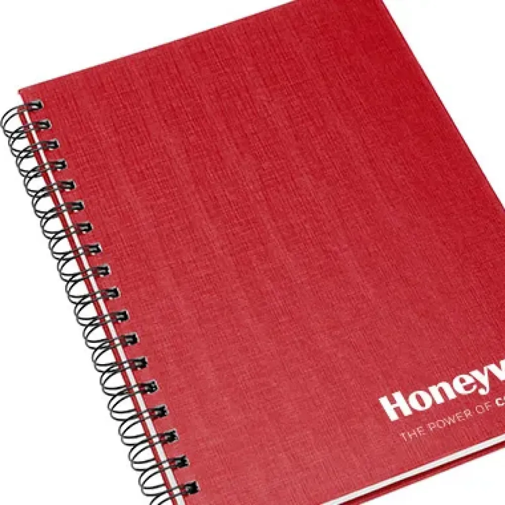 CADERNO PAUTADO COM WIRE-O - VERMELHO - 25,5X19,5CM - 100 FLS