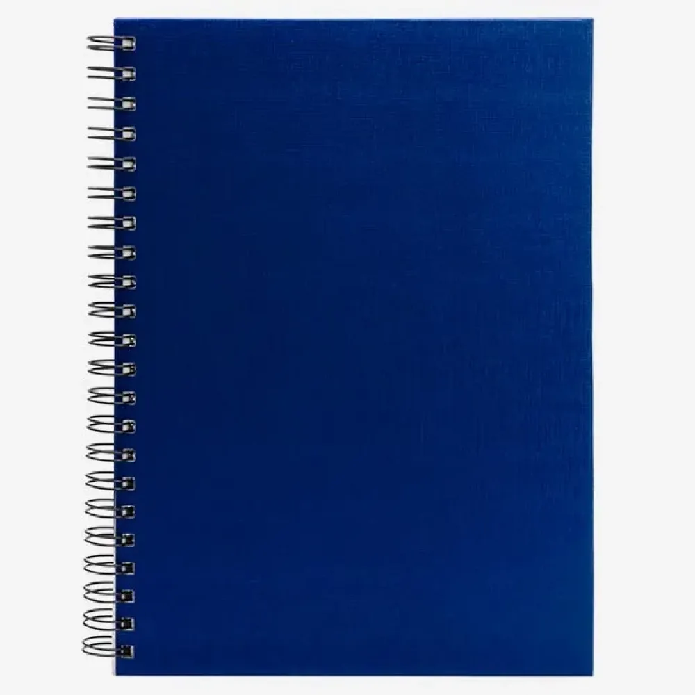 CADERNO PAUTADO COM WIRE-O - AZUL - 29X21,5CM - 100 FLS