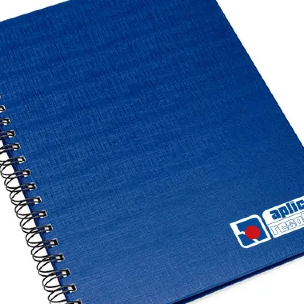 CADERNO PAUTADO COM WIRE-O - AZUL - 29X21,5CM - 100 FLS