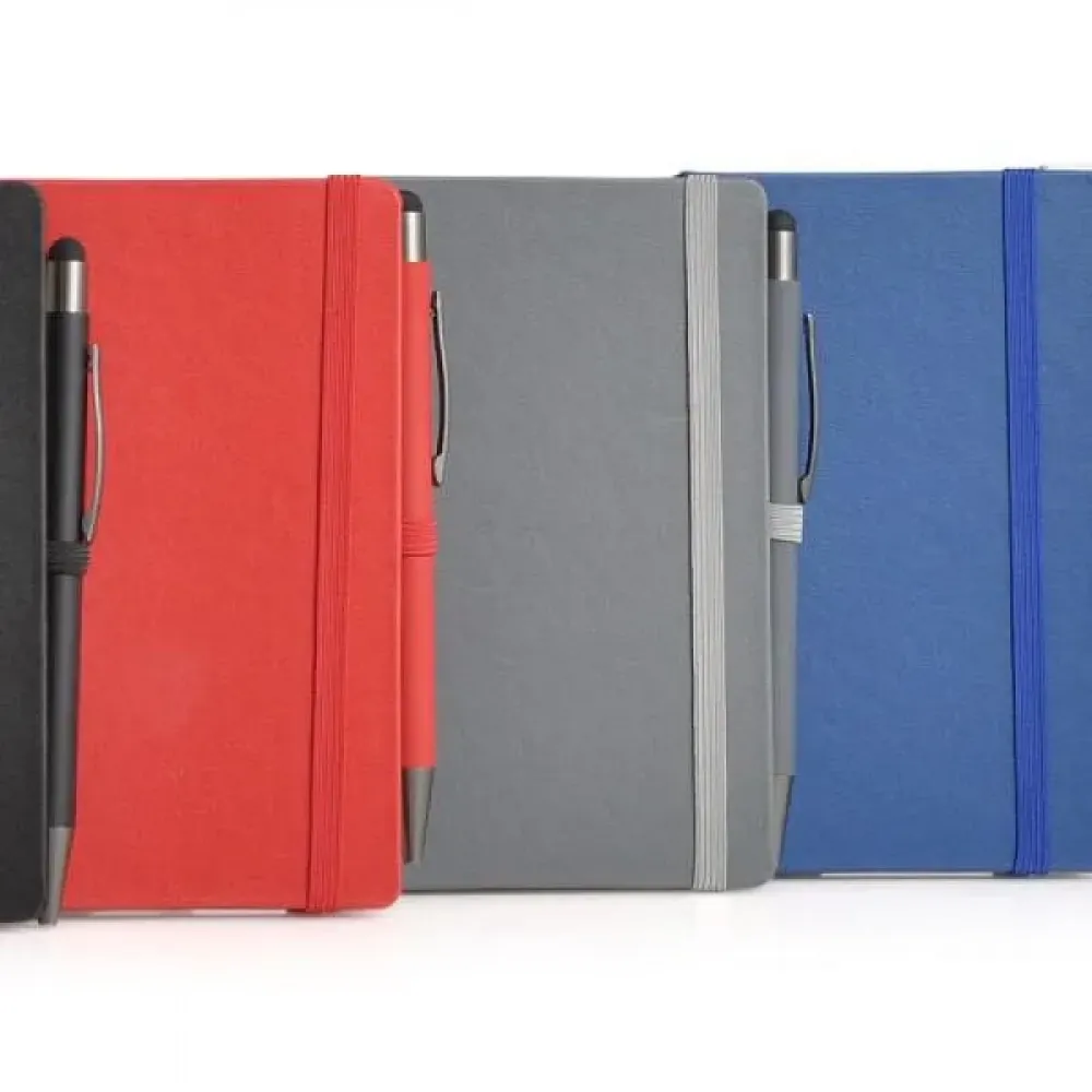 CADERNETA P/ ANOTAÇÕES COM CANETA - VERMELHA