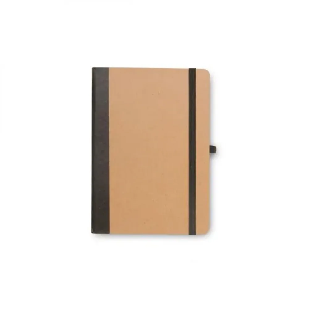 CADERNETA S/ PAUTA - 9,5X15,5 CM - BEGE/PRETO